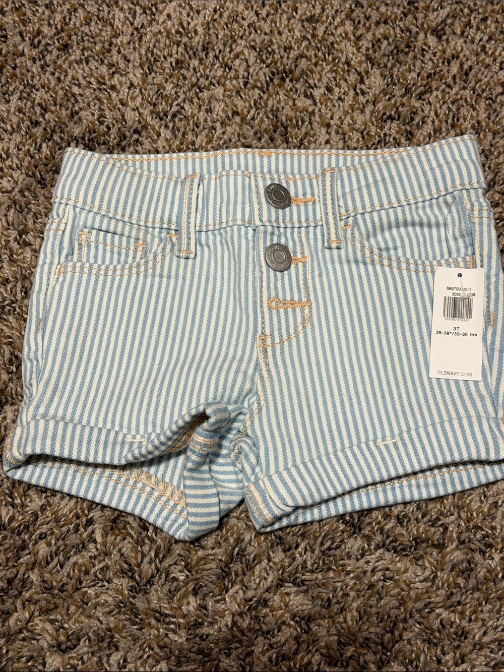Striped Blue & White Women’s Cotton Shorts